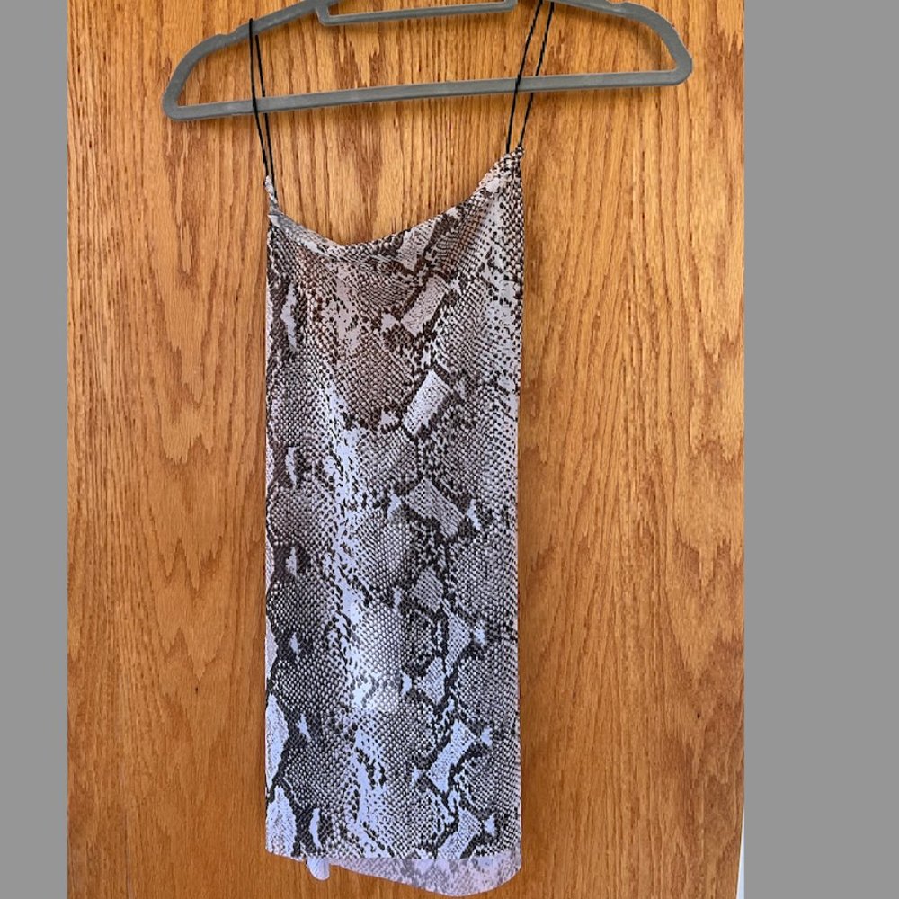 Cotton Candy LA Snakeskin Dress Black